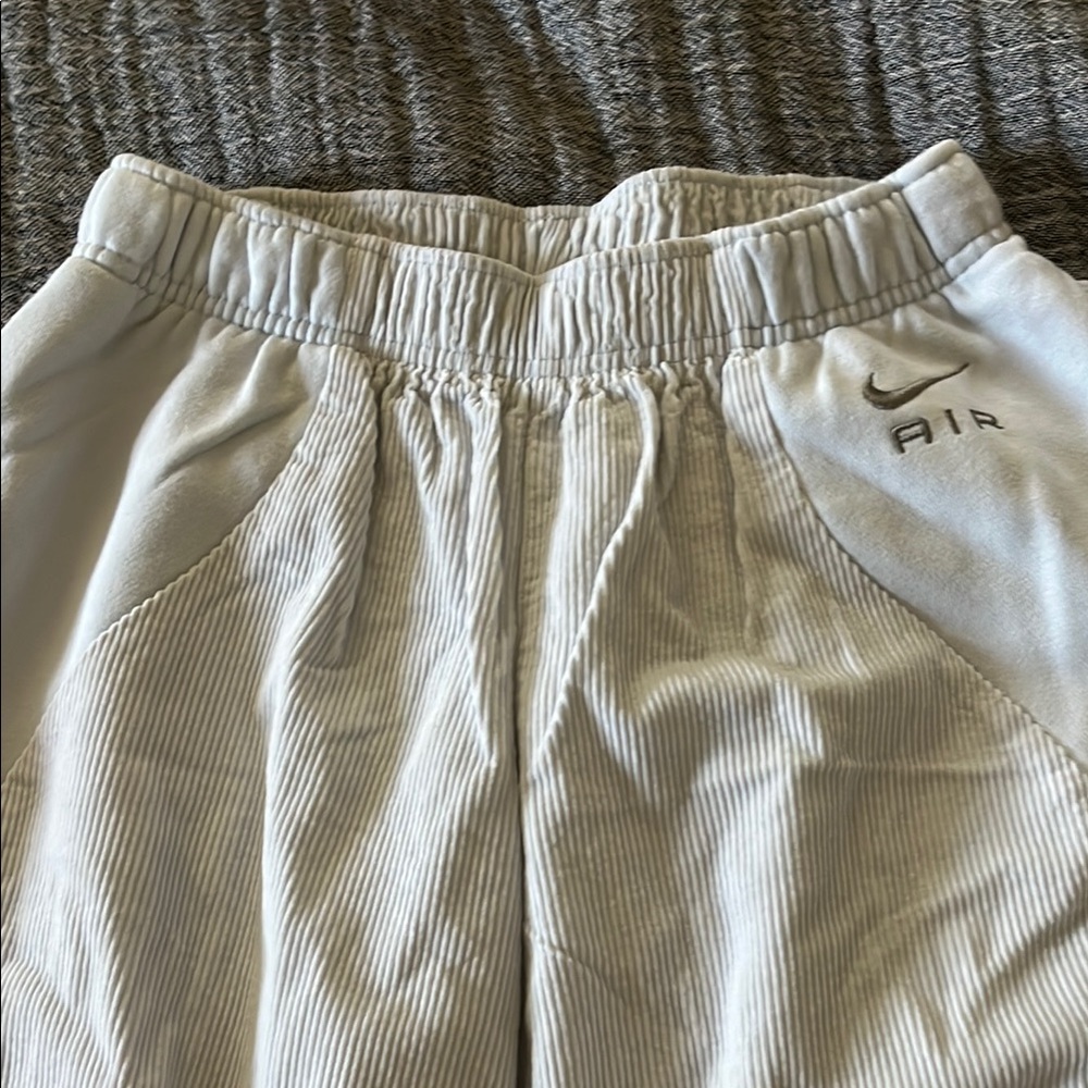 Nike Air White Corduroy Sweatpants